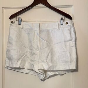J. Crew Women's White Linen Shorts